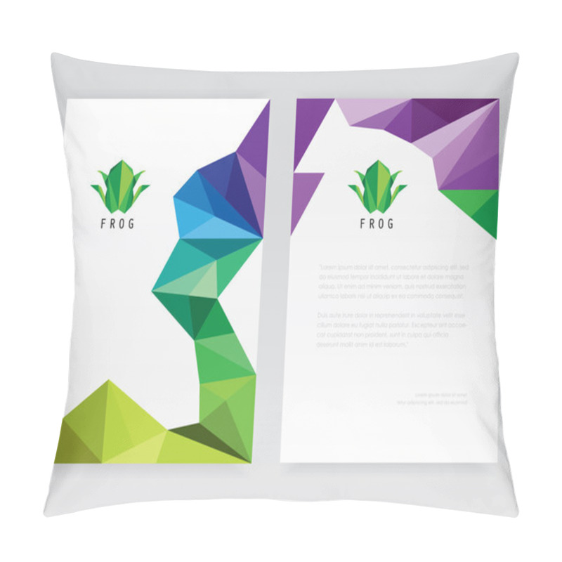 Personality  Frog Logo Design Elements Pillow Covers