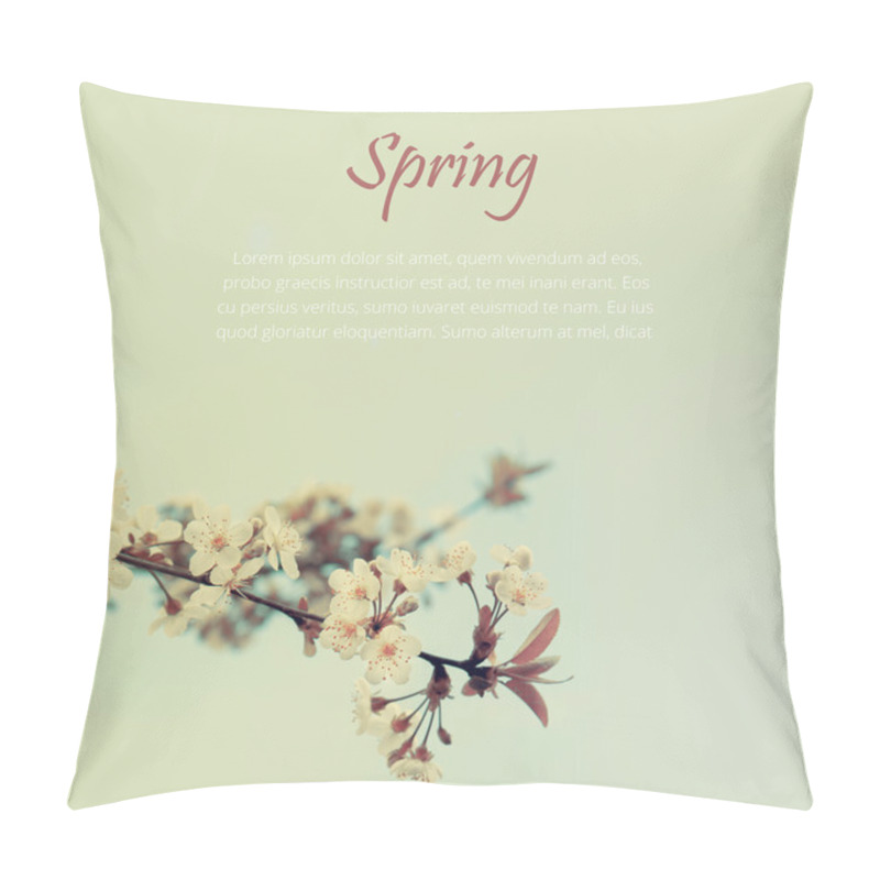 Personality  Spring Blooming White Cherry Blossoms Tree Pillow Covers