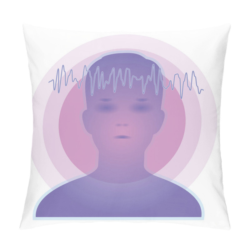 Personality  Brainwaves Image - Telepathy 03 Pillow Covers