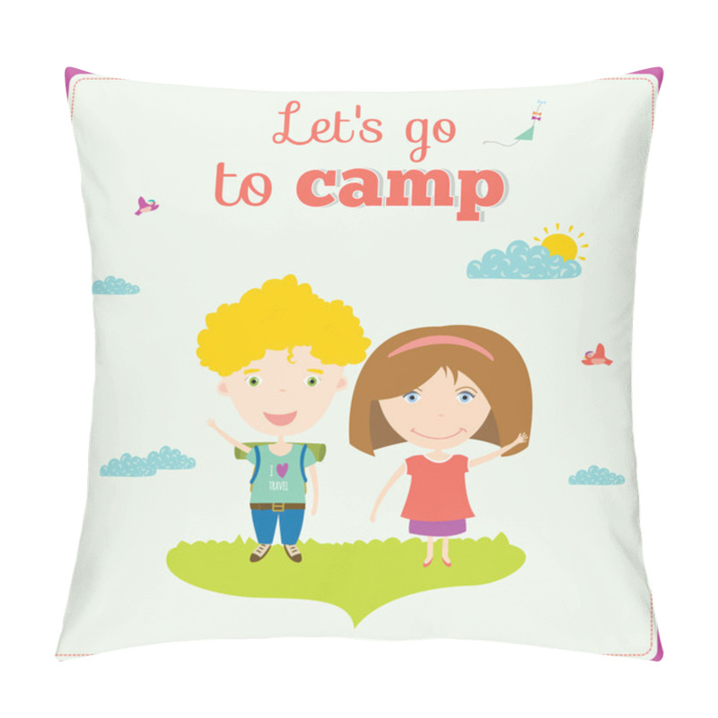 Personality  Lets Go Camp Pillow Covers