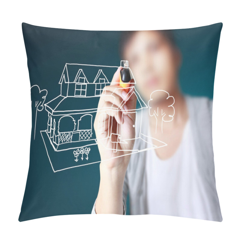 Personality  Drawing Ahouse Pillow Covers