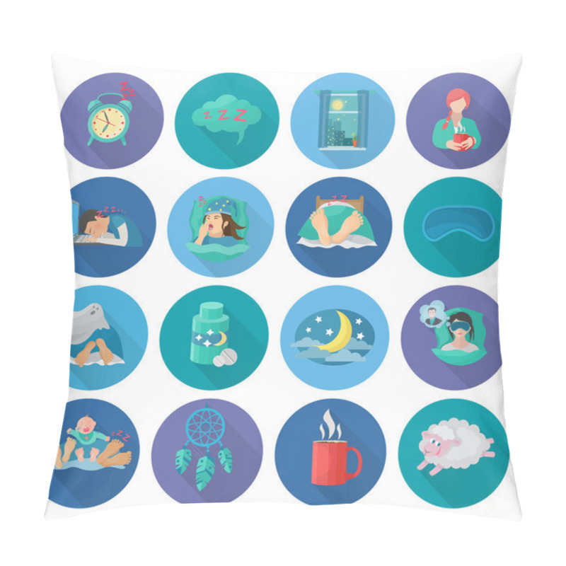 Personality  Sleep Time Icons Pillow Covers