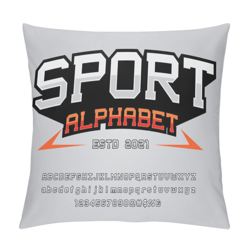 Personality  Sports Style Alphabet Design With Uppercase, Lowercase, Numbers And Symbols Pillow Covers