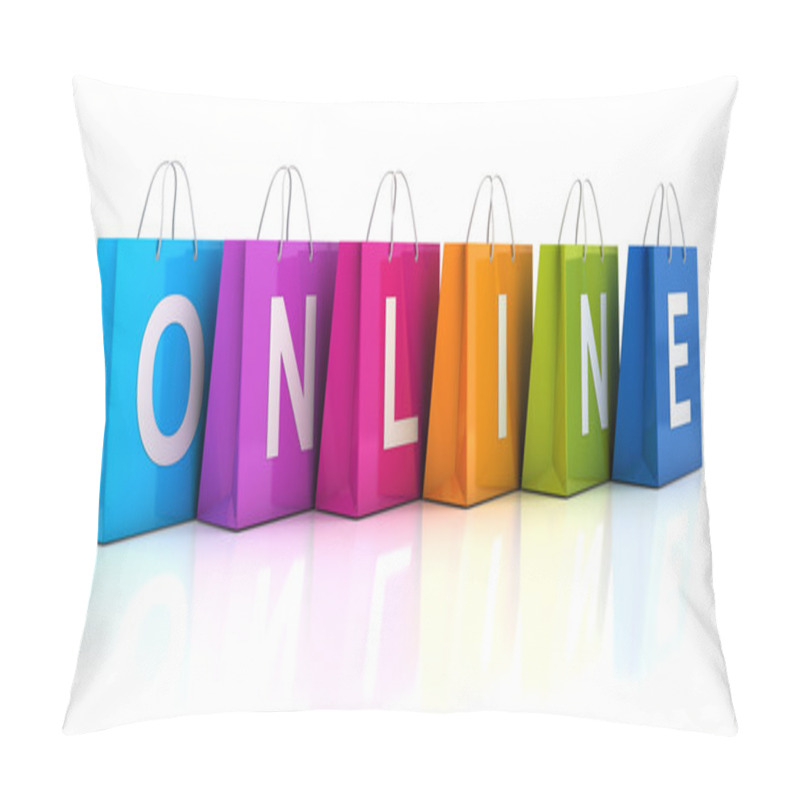 Personality  Online Shopping Concept, 3d Render Pillow Covers