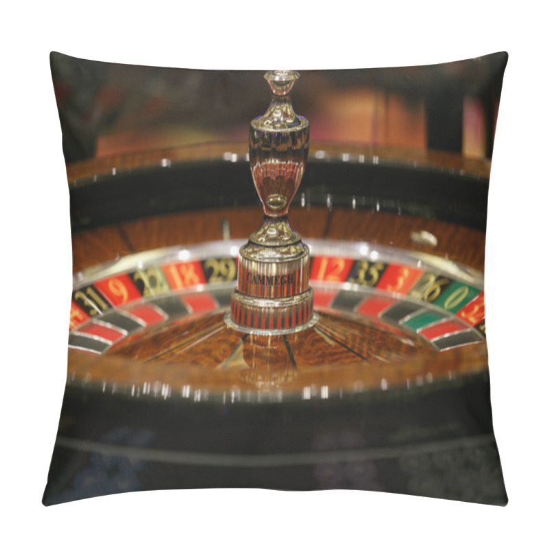 Personality  Summer, 2015 - Vladivostok, Russia - Casino Tiger De Crystal In Vladivostok. Close-up. Roulette Table. Pillow Covers