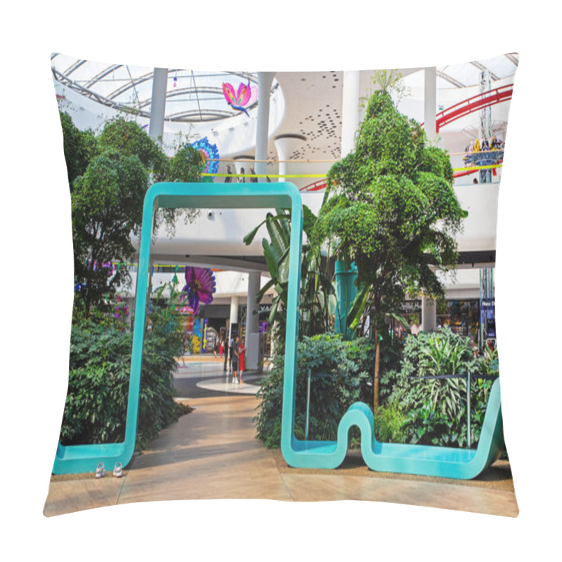 Personality  Beautiful Stylish Interior With Living Plants In The Mall Pillow Covers