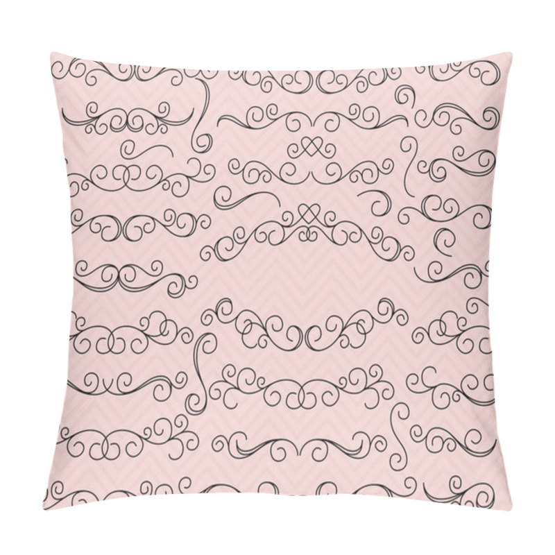 Personality  Doodle Style Hand Drawn Vector Flourishes And Frame With Heart Pillow Covers