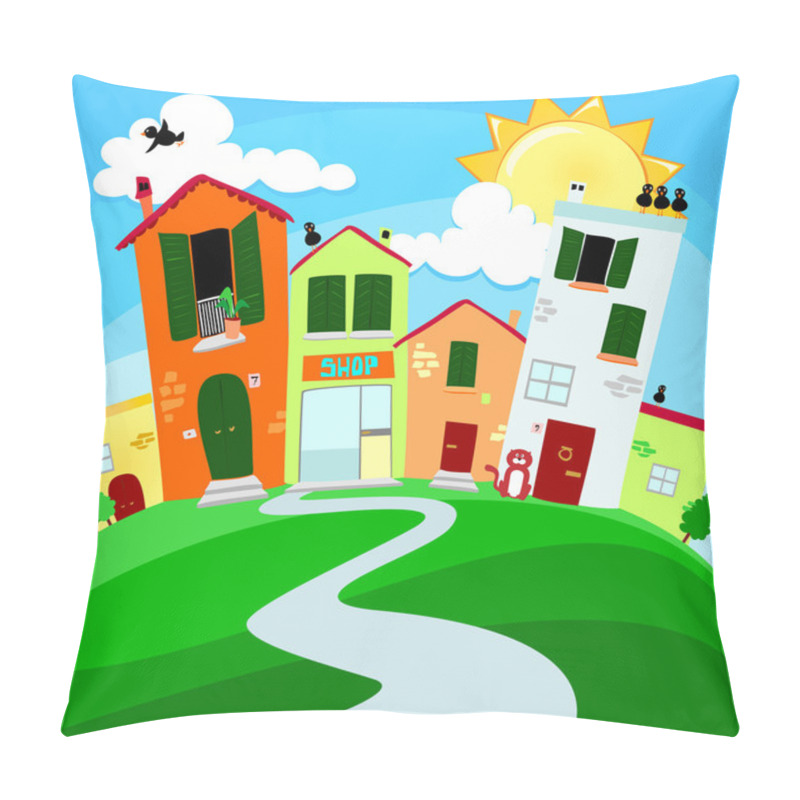 Personality  Country Road On The Hill Pillow Covers