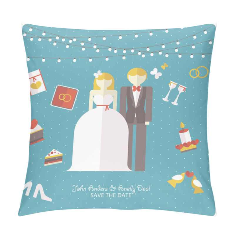 Personality  Wedding Invitation Card Pillow Covers