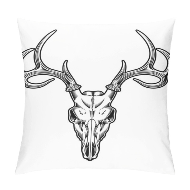 Personality  Deer Skull Vector Pillow Covers