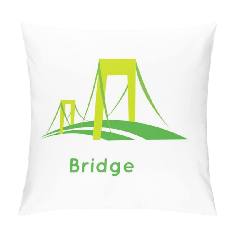 Personality  Bridge Vector Logo Icon Pillow Covers