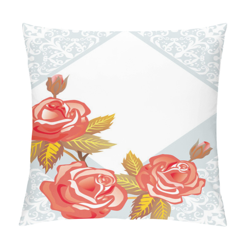 Personality  Roses On Light Blue Decorated Background Pillow Covers