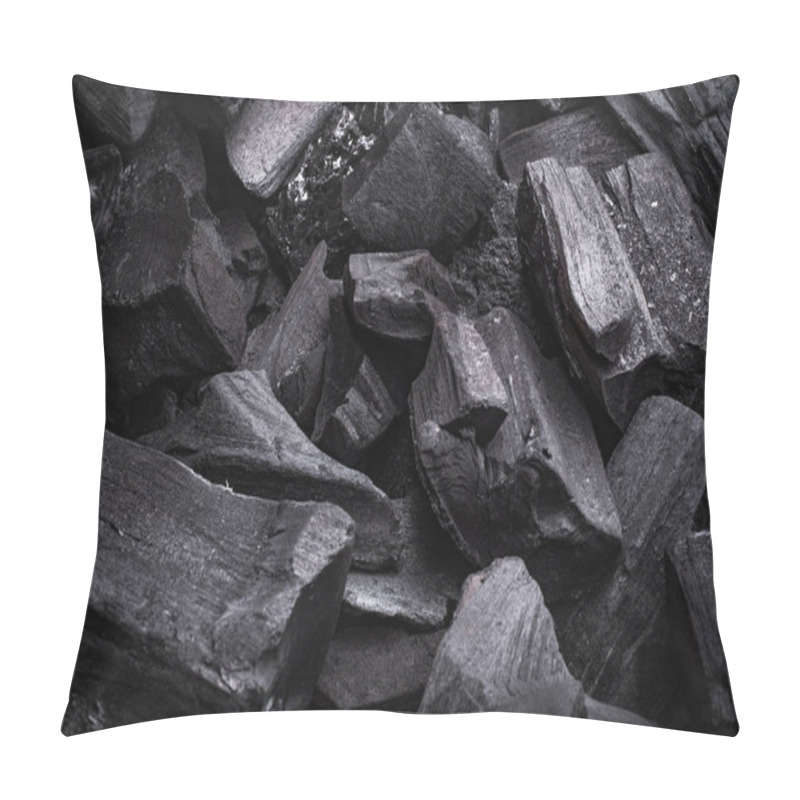 Personality  Black Industrial Coals As Background Pillow Covers