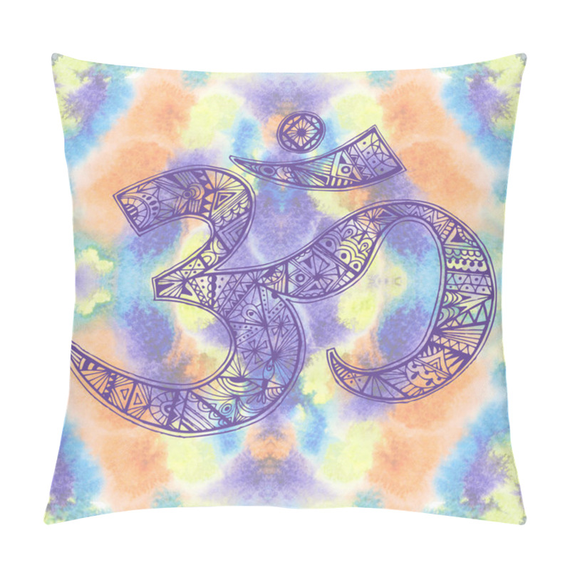 Personality  Ohm. Om Aum Symbol. Pillow Covers