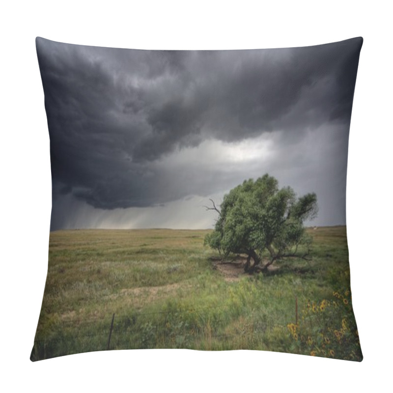 Personality  Strong Storm Gathers Over Plains Pillow Covers