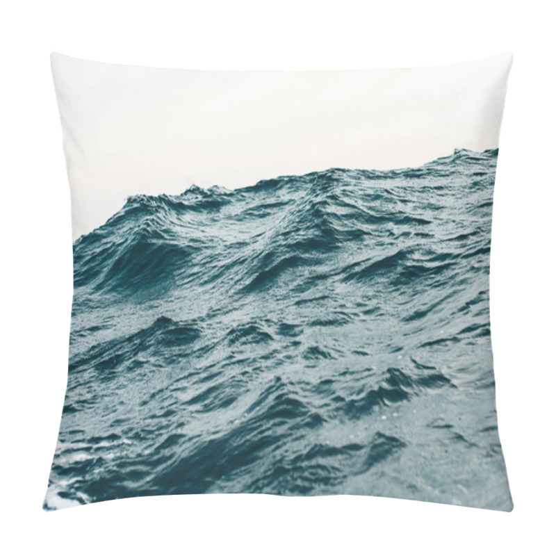 Personality  Dark Blue Sea Water Background, Waves Of Blue In Black Sea Pillow Covers