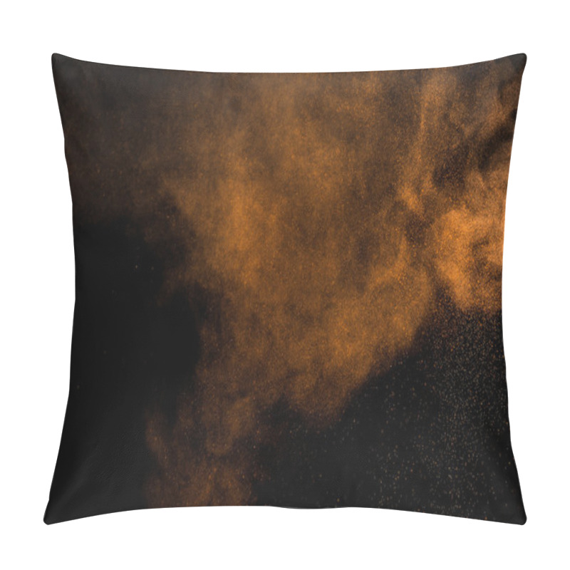 Personality  Abstract Orange Paint Holi. Pillow Covers