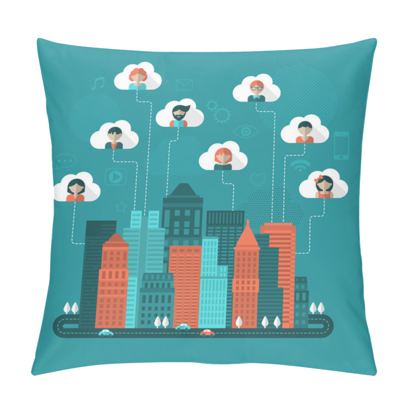 Personality  Social Media Concept Pillow Covers