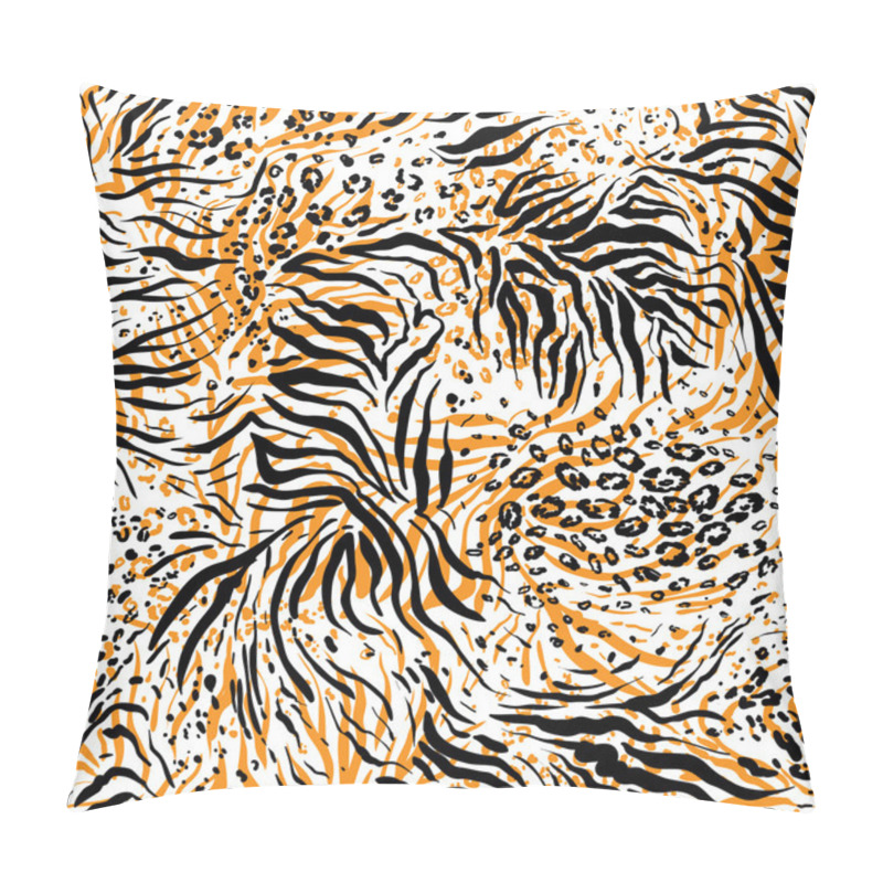 Personality  Tiger Skin Pattern Pillow Covers