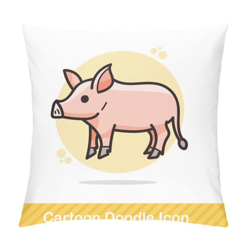 Personality  Pig Doodle Vector Illustration Pillow Covers