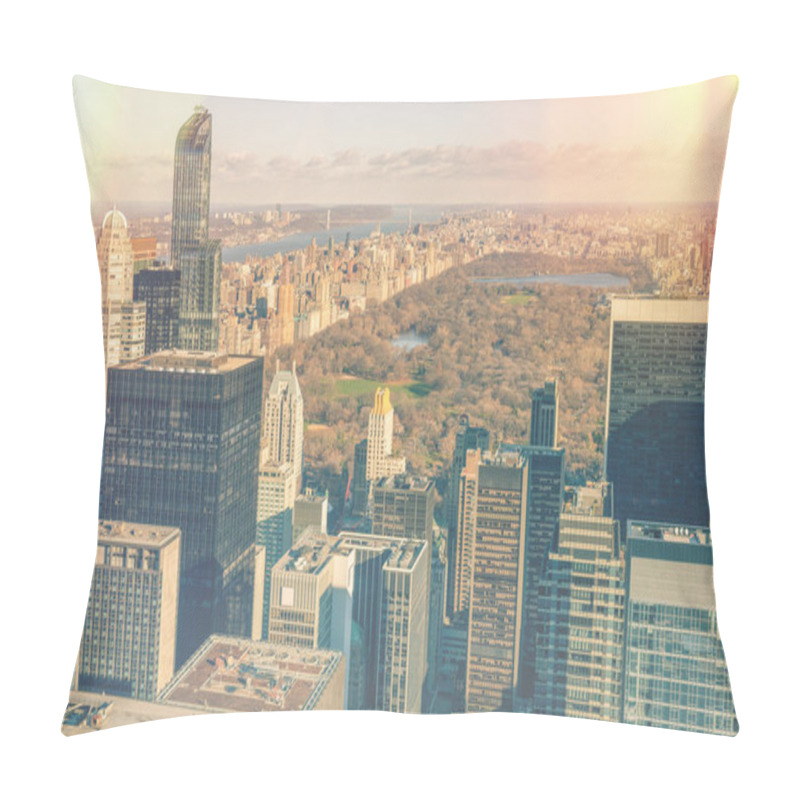 Personality  Manhattan - Aerial View Of Central Park And Office Skyscrapers,  Pillow Covers