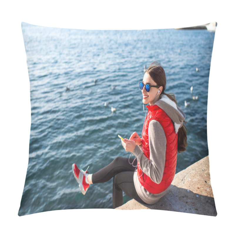 Personality  Sport Woman On The Beach Pillow Covers