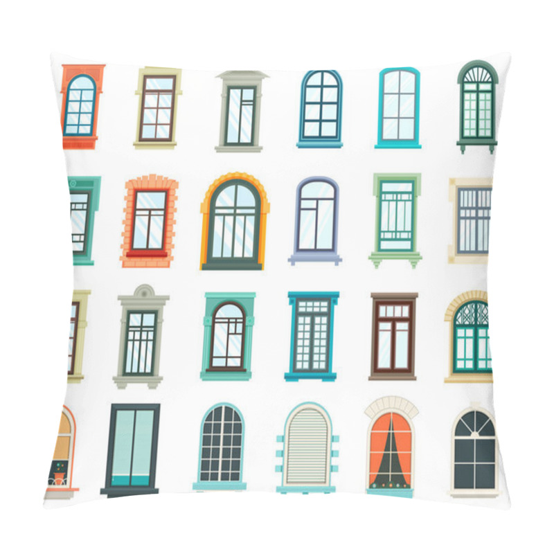 Personality  Set Of Plastic And Wooden Window Frames Pillow Covers