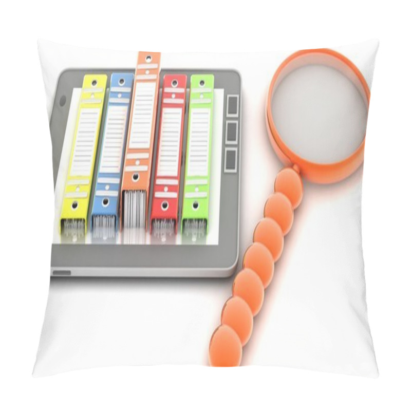 Personality   3d Render Illustration Computer (documents Folder ( 3D Rendering Pillow Covers