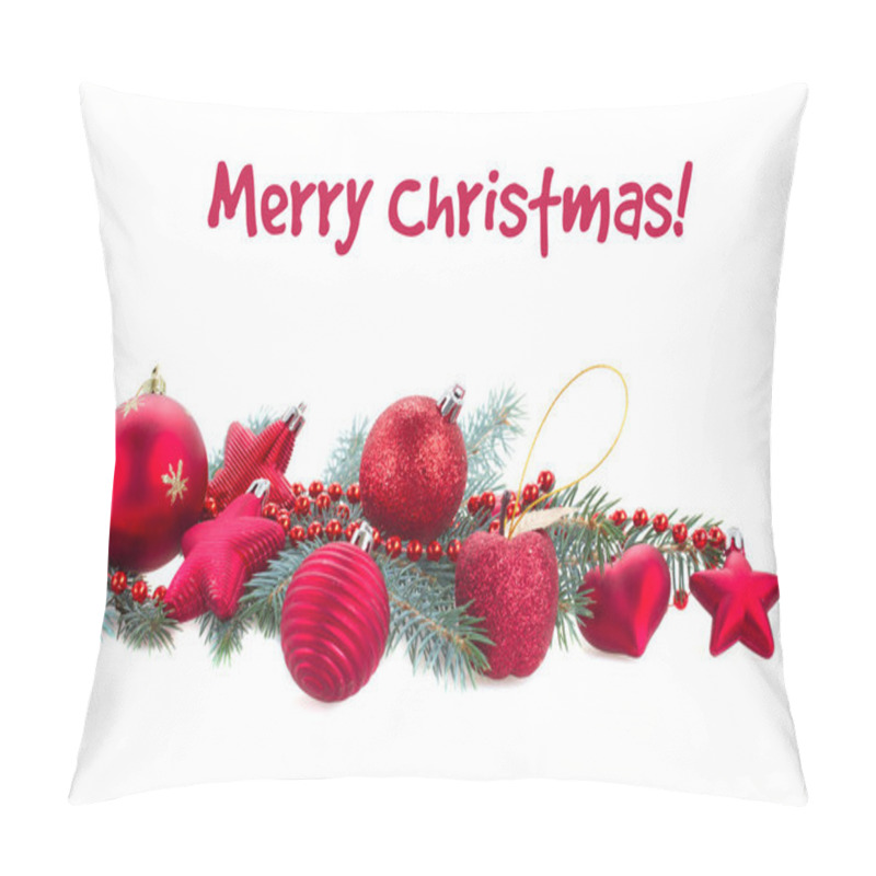 Personality  Fir Tree Branch And Red  Christmas Decorations Pillow Covers