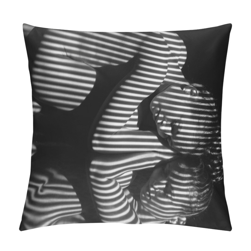 Personality  The  Body Of Woman With Black And White Zebra Stripes Pillow Covers