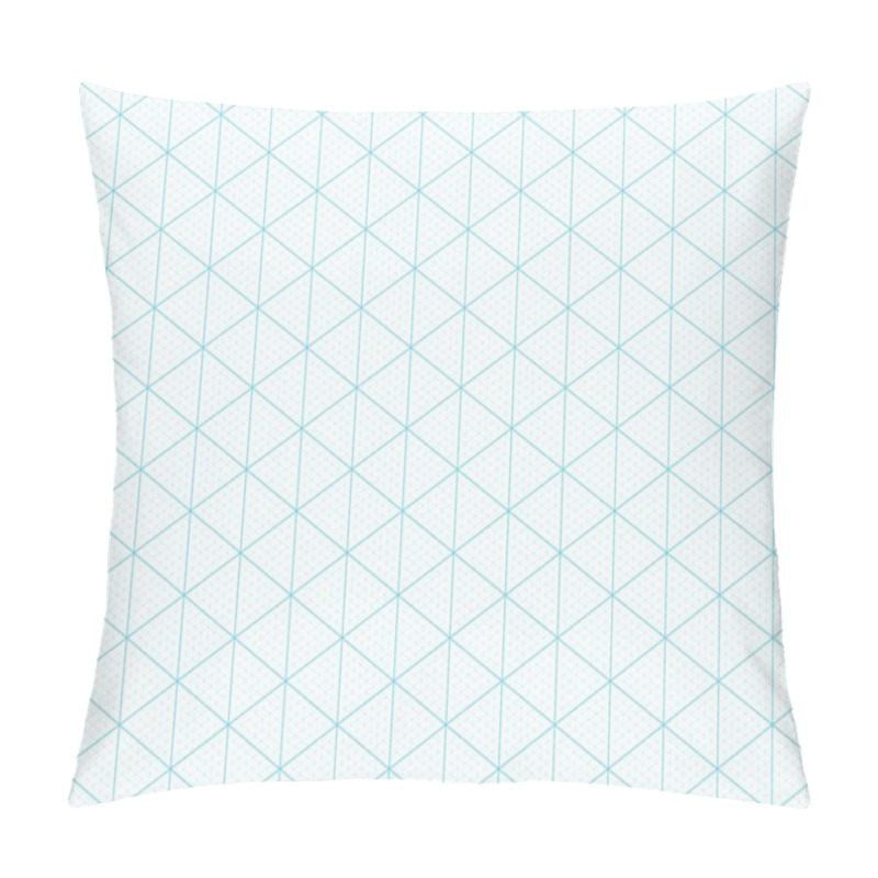 Personality  Isometric Graph Paper Background Plotting Triangular Vector Ruler Line Grid Engineering Drawing Pillow Covers