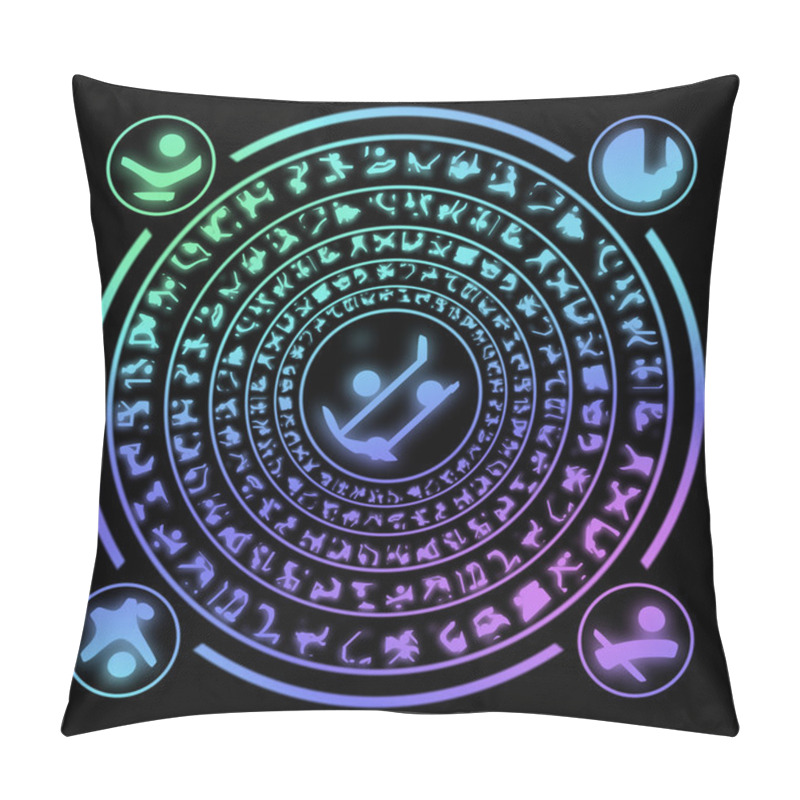 Personality  Runes Generated Hires Texture Pillow Covers