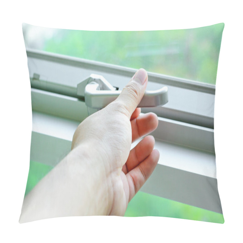 Personality  Hand Holding Glass Window Latch Lever Pillow Covers