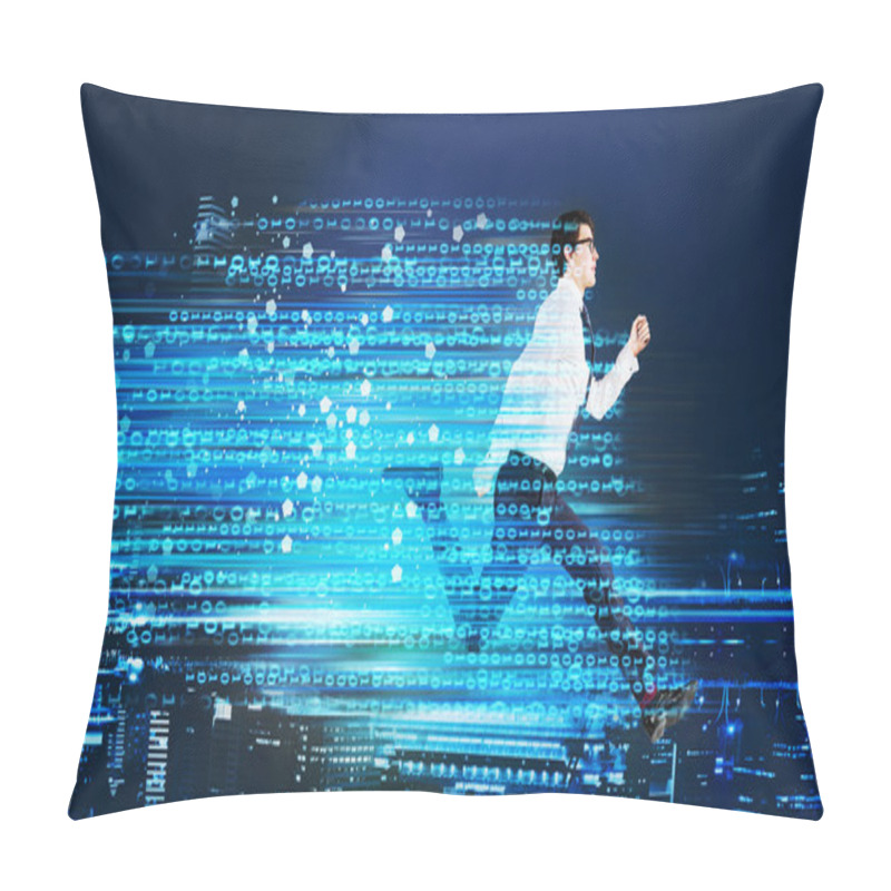 Personality  Success Concept With Digital Code Pillow Covers