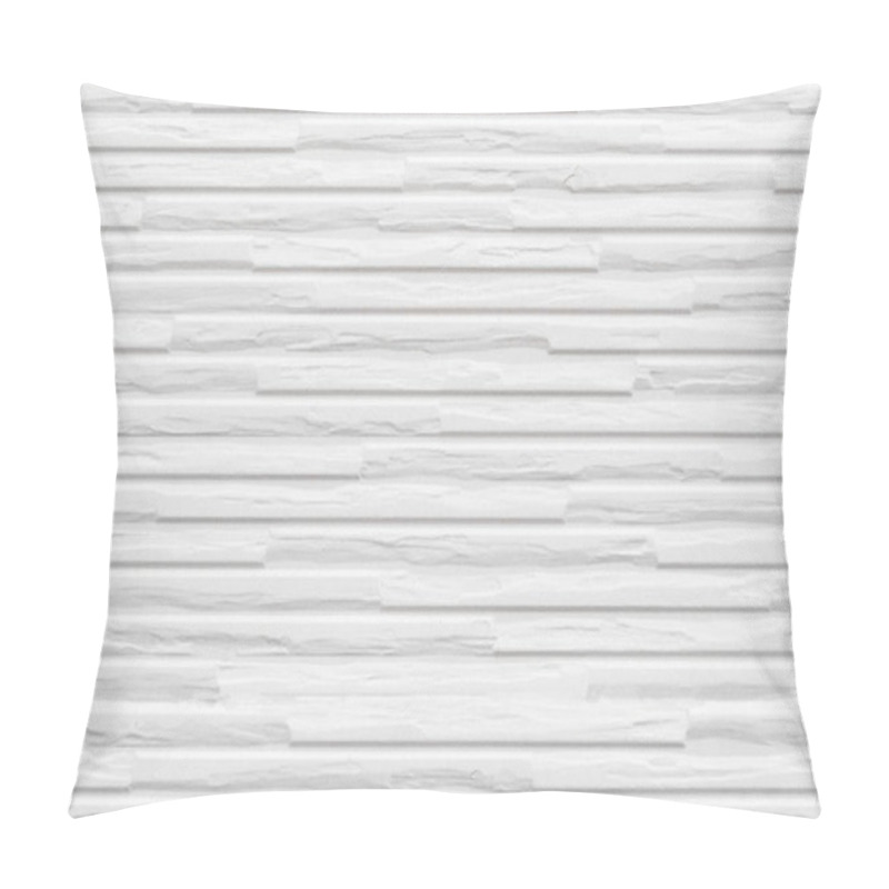 Personality  White Stone Tile Wall Background Pillow Covers