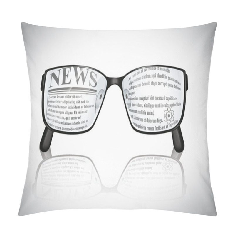 Personality  Eyeglasses News Pillow Covers