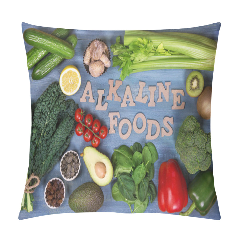 Personality  Alkaline Fruits And Vegetables Pillow Covers