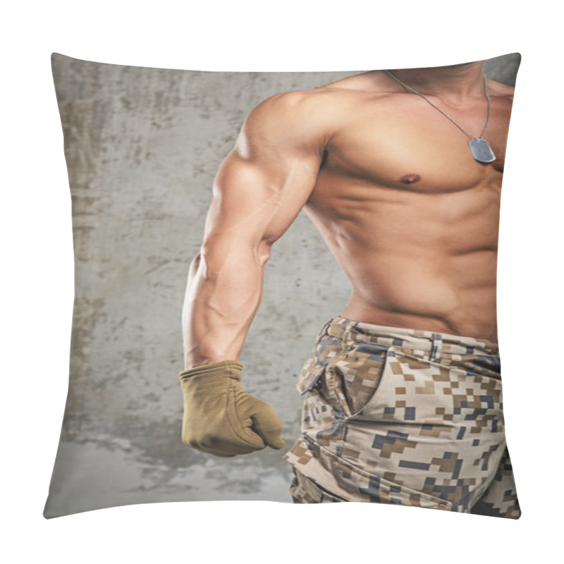 Personality  Man In Army Pants And Naked Body Pillow Covers