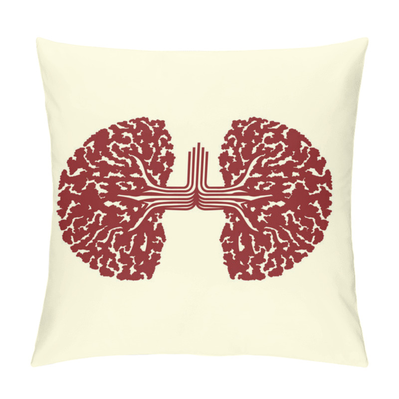 Personality  Logo Trees In The Form Of Lungs, The Theme Of Medicine And Ecolo Pillow Covers