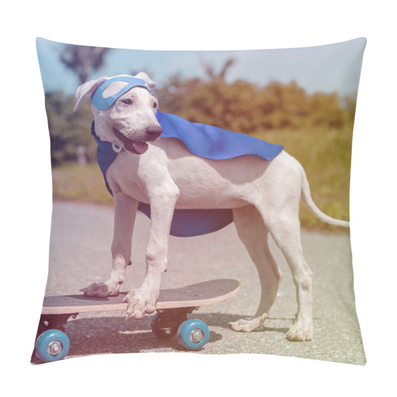 Personality  Dog In The Superhero Costume Pillow Covers