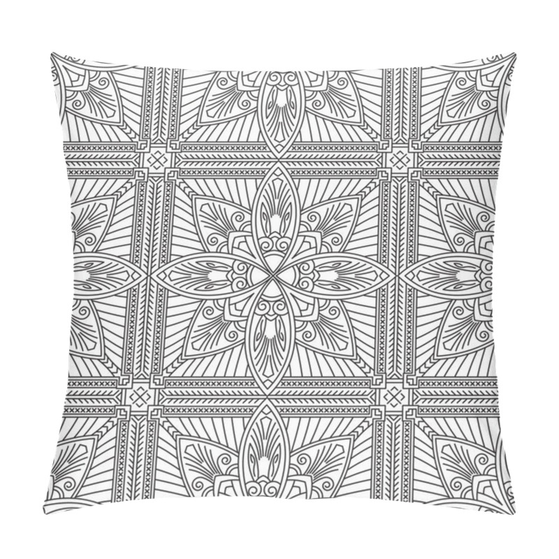 Personality  Pattern In Mono Line Style Pillow Covers