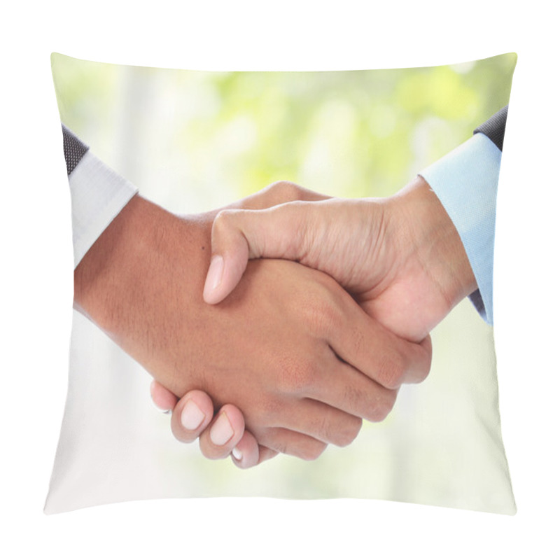 Personality  Businessman Shaking Hands Pillow Covers