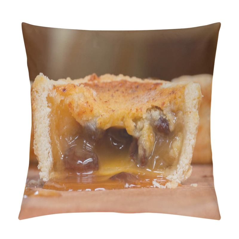 Personality  Butter Tart Cut In Half With Filing Coming Out Pillow Covers