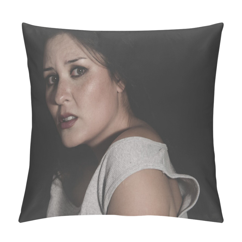 Personality  Beautiful brunette woman pillow covers