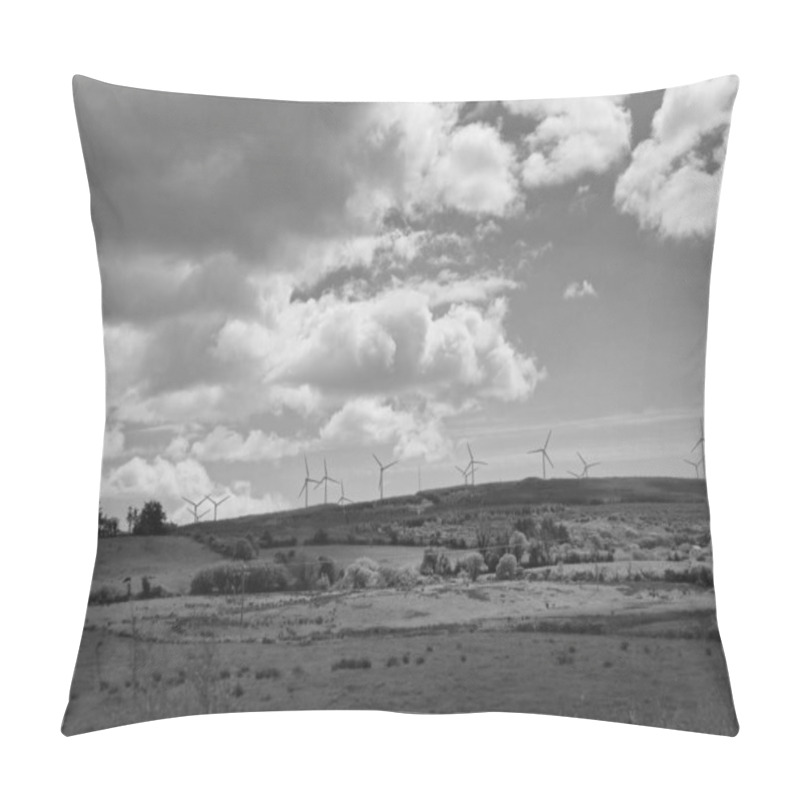 Personality  Beautiful Green Valley And Fields Of Ireland Under Deep Blue Sum Pillow Covers