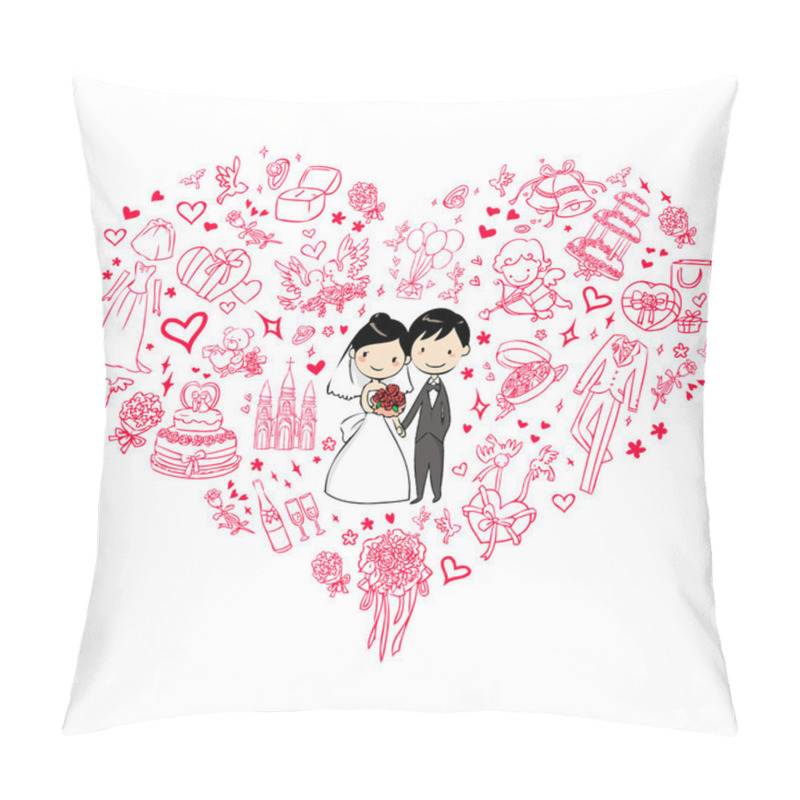 Personality  Lovely Wedding Invitation Pillow Covers