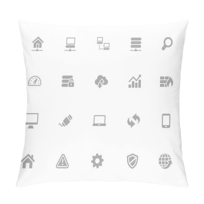 Personality  Developer Icons  // 32 Pixels Icons White Series - Vector Icons Designed To Work In A 32 Pixel Grid. Pillow Covers