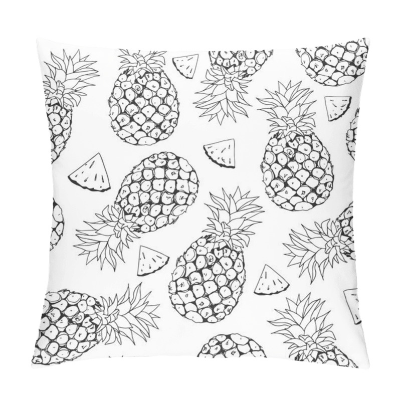 Personality  Vector Pineapple Background Pillow Covers