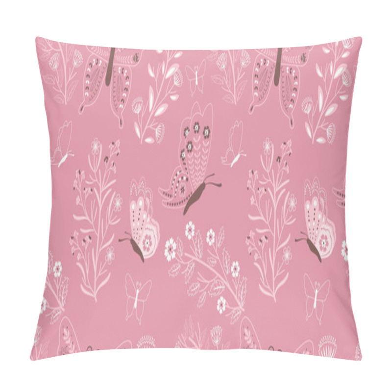 Personality  Beautiful Butterfly Garden Seamless Pattern Pillow Covers