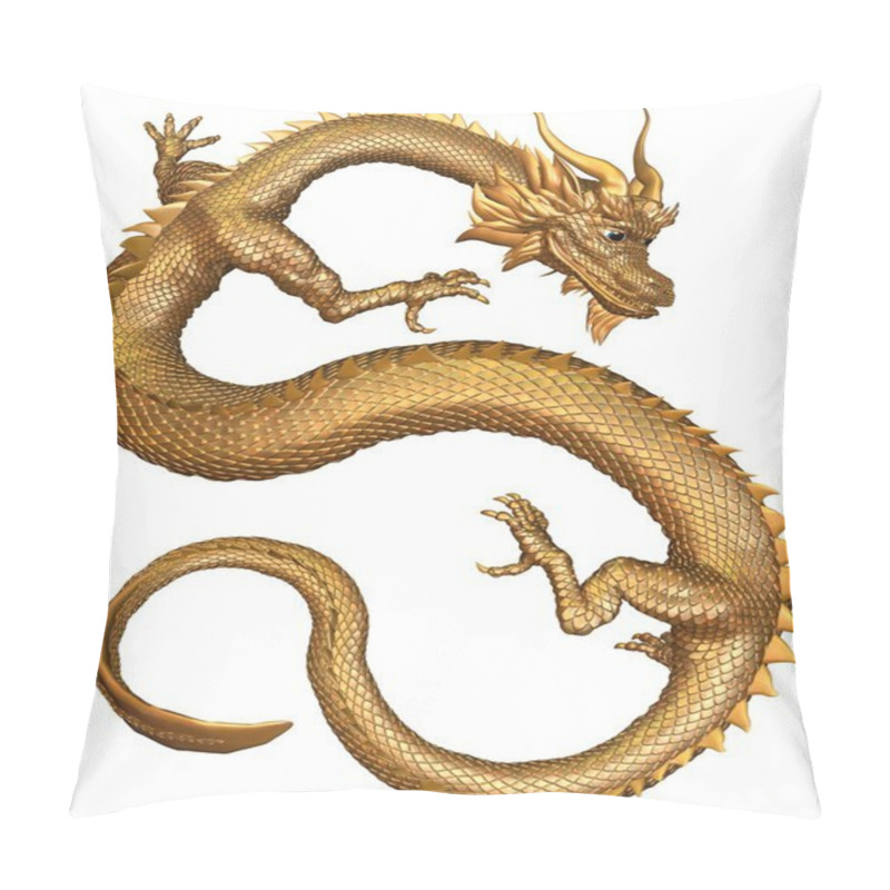 Personality  Chinese Gold Dragon Pillow Covers